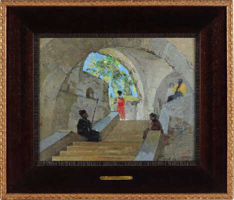 Федоровский Фёдор Фёдорович. На крыльце. Эскиз декорации 